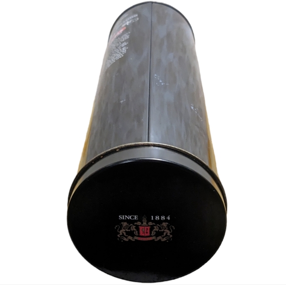 Vintage Black Imported Stock Asti Spumante Collectible Tall Metal Tin Container - Picture 10 of 11